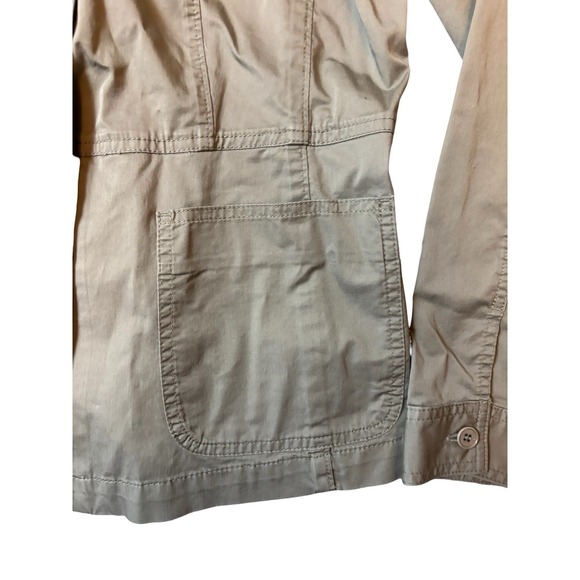 Talbots Jacket Womens 10 Olive Green Field Jacket Lightweight Utility - Picture 4 of 8